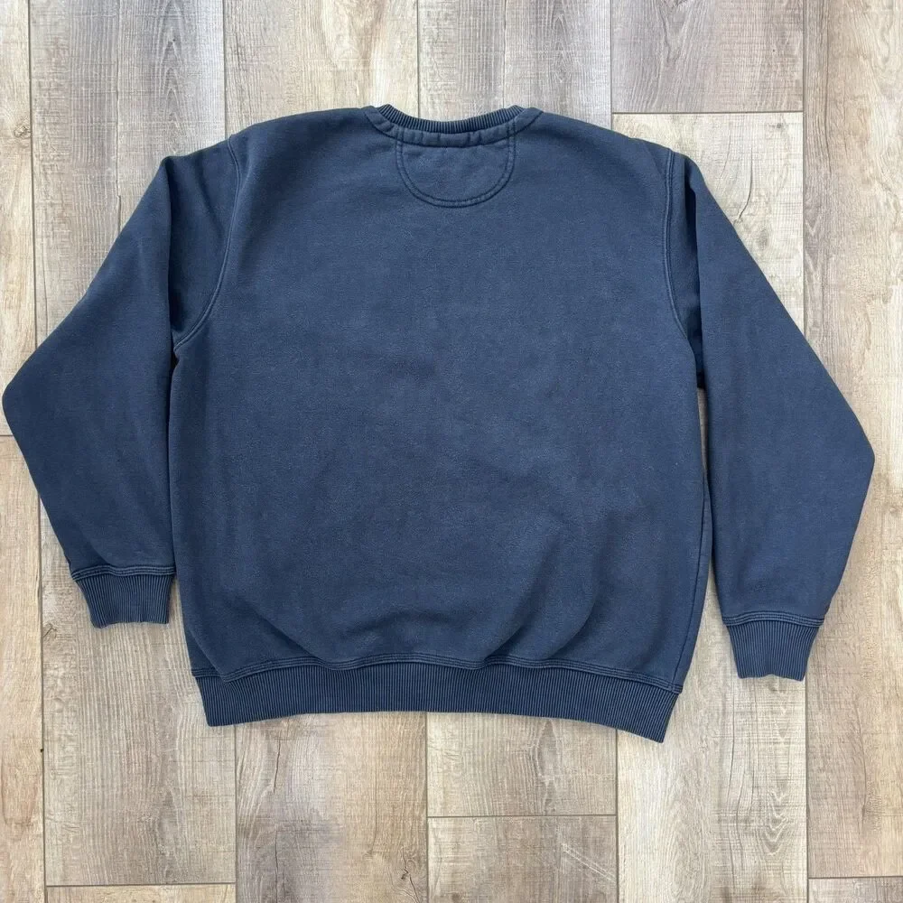 Carhartt Original Fit Navy Crewneck Pullover Sweatshirt Size L Gorpcore Workwear - Picture 5 of 11